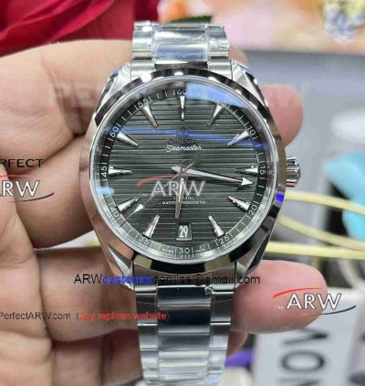 VS Factory Super Clone Omega Aqua Terra Green Dial Stainless Steel Watch 